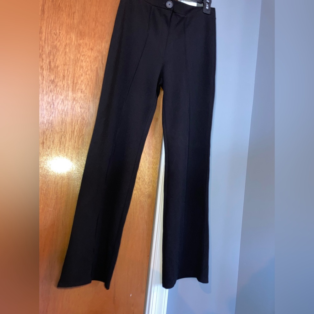 EUC PETITE Black Wide Leg Pleated Dress Pants